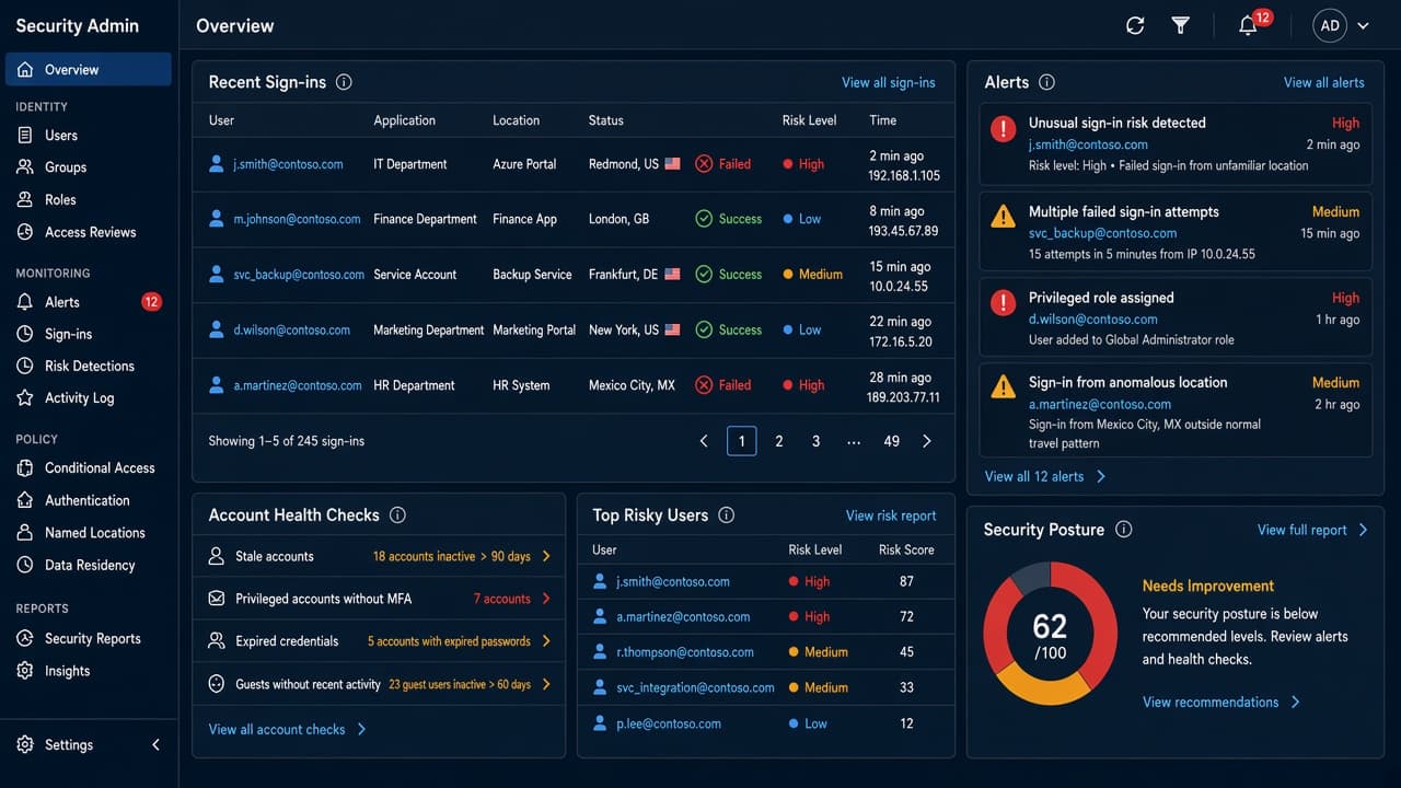 Panel de seguridad preview