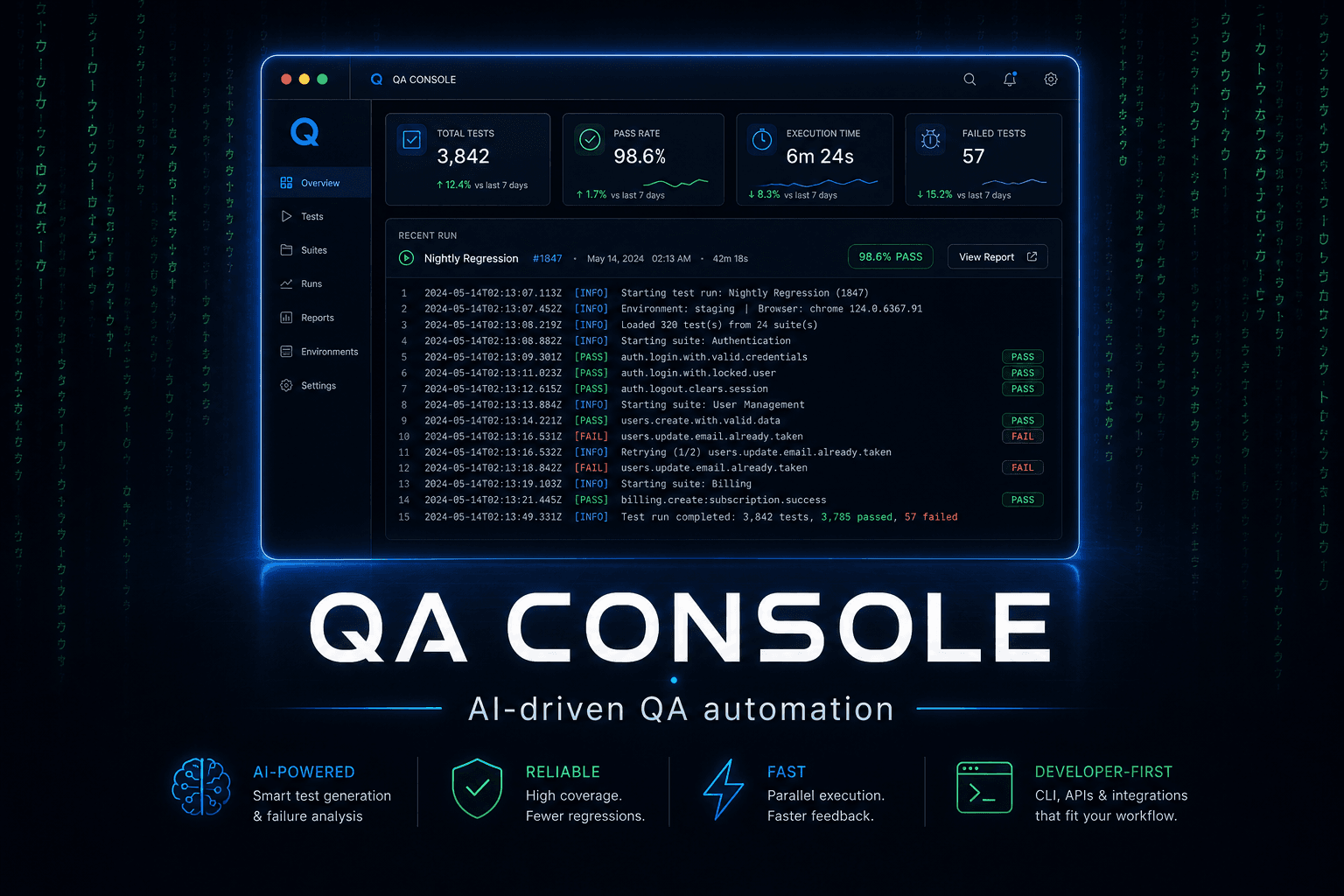 QA Console preview
